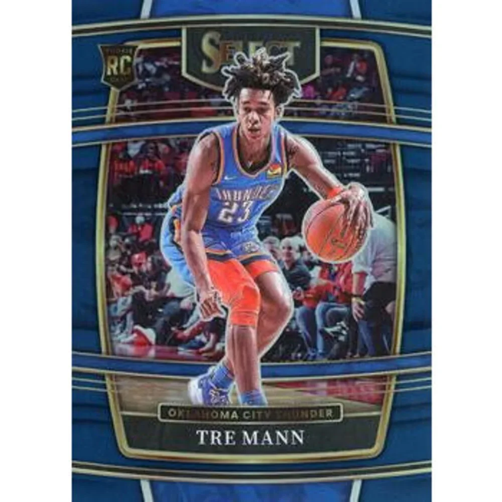 2021-22 Panini Select Tre Mann Rookies Blue Prizm 36 Oklahoma City Thunder